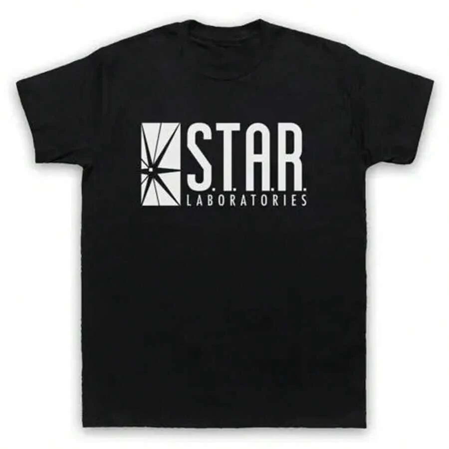 Unofficial FLASH STAR LABS LABORATORIES DC LOGO COMIC T-Shirt For Men And Women - 黑色 - 查看 1
