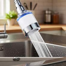 1pc Water Purifier Faucet With Replaceable Filter, Splash-Proof Faucet Aerator With Filter, Rotatable Faucet Filter Extender, Household Bathroom Water Filtration System - Universal Shower Filter - Premium Upgrade - View 4