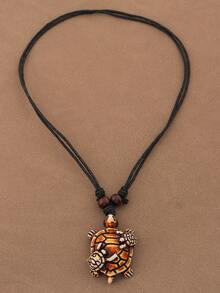 SUPBORA 1pc Fashionable Retro Turtle Pendant Adjustable Necklace, Vintage Sea Turtle Pendant Necklaces Suitable For Women Men Daily Wear Jewelry Gift - Brown - View 19