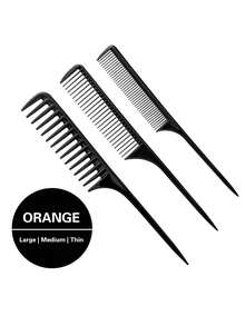 3pcs Professional Pointy Tail Comb Anti-Static Hair Comb Hair Dyeing Accessory Salon Styling Tool Hair Brush, Comb, Hair Tools, Hair Products And Accessories For Barber Salon Beauty Travel Essentials, Back To School, Travel Holiday Essentials, Hair Accessories For Women, Brush, Hair Brushes, Hair Brush, Detangling Brush, Ball Brush, Mini Hair Brush, Hair Brush Set, Wooden Comb, Hair Brush, Mini Hair Brush, Detangling Brush, Hair Brushes, Curly Hair Brush, Hairdressing Equipment,Travel Essentials,Travel Essential,Hairstyle,Hairdressing,Hair Brush,Slick Back Brush,Styling Brush,Curly Hair Brush,Edge Brush,Hair Comb,Brush Hair,Hair Brush Set,Comb Hair,Comb For Curls,Detangling Brush,Hair Brush For Women,Hair,Travel,Hair Products,Hair Tools,Hair Stuff,Barber,Barber Accessories,Barbershop,Hairdressing Equipment - Yellow - View 9