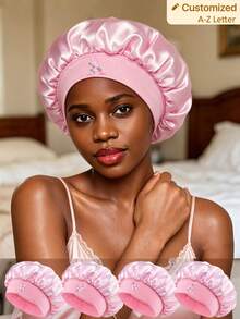 New Summer Floral Sleep Bonnet For Women – Lightweight Satin Hair Wrap Cap, Daily Night Sleep Hair Care - Pink - View 10