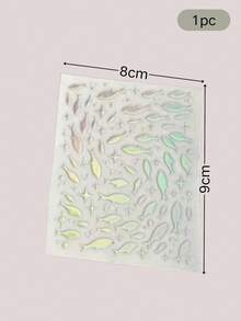 1pc Colorful Fish School Transparent Sticker, Gradient Holographic Underwater Fish & Star Decal, Waterproof Removable Self-Adhesive DIY Decoration For Laptop Shell And Palm Rest School Supplies - Laser Fish - View 6