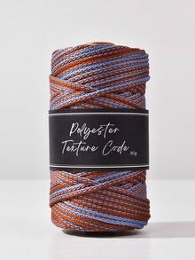 1pc 5mmTwo-Tone Polyester Texture Code Braided Cord, Durable Macrame Rope For DIY Plant Hangers, Bags & Bohemian Decor - Multicolor - View 10