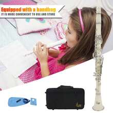 Bb Clarinet Professional 17 Key Clarinet Set White Gloves/Cleaning Cloth With Case Orchestral Musical Instruments Barrels/Reeds - 拇指托蓋 - 查看 3