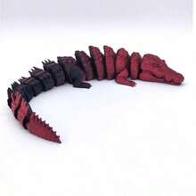Figura de cocodrilo con degradado de tema zoológico, escultura de reptil totalmente flexible, juguete de alivio de estrés del tamaño de la palma, decoración multi-escena para escritorio, coche y estantería, regalo de cumpleaños de nicho para adultos y estudiantes, regalo de broma, regalo de Navidad (rayas de color aleatorio) - Multicolor - Ver 14