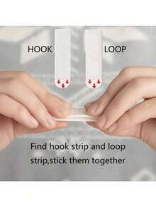 Double-Sided Removable Wall Hooks, Suitable For Picture Frames, Photo Frames And Artwork, Waterproof Adhesive Installation Labels - No Drilling Required Hanging Strips, Damage-Free Easy-Pull Adhesive Magic Hook And Loop Backing, No Glue Residue Magic Fastener Nail-Free Picture Frame Hanging Fixing Snap Fasteners - A - View 2