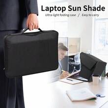 Pelindung Matahari dan Privasi Laptop, Tas Jinjing Laptop Luar Ruangan, Pelindung Matahari dengan Sudut Pandang yang Dapat Diatur, Kompatibel dengan Laptop 14-16 Inci, Pelindung Matahari Komputer Portabel - Hitam 16 Inci 14 Inci, Tas Laptop Lipat, Penghalang Cahaya, Privasi, Anti-Silau, Tas Tangan Portabel - View 6