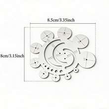 CINEYO 1pc/2pcs Stainless Steel Radius Gauge, 11-In-1 Multifunction Circle Template Ruler, Center Arc Finding Tool, Leather Processing, Model Making, Leather Edge & Circle Cutting Template Guide, Protractor, Angle Ruler - AAA - View 4
