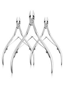 9/3/2/1 Pcs Professional Nail & Cuticle Scissors Manicure Tool Set, Nail Salon DIY Nail Care Accessories - Silver - View 8