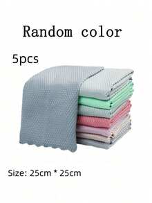 Multi-Functional Magical Cleaning Cloth, Fish Scale Pattern Glass Cleaning Cloth, Absorbs Water Without Shedding, Leaves No Streaks, Suitable For Kitchen, Household Dishwashing, Car Rearview Mirror Cleaning, Car Washing, Bathroom Mirror Cleaning - Multicolor - View 13