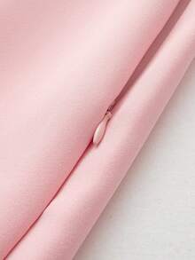 Women's Solid Color Metal Decor Casual Versatile Date Night Skorts Pink Summer - Pink - View 4