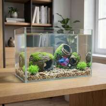 4件組自然風人造苔蘚桶形洞穴裝飾，適用於水族造景、桌面生態缸、爬蟲缸裝飾 - 歡樂水族 - 查看 3