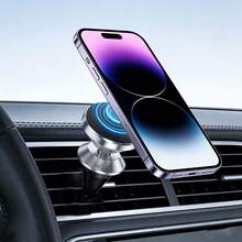 Easy Install Magnetic Car Phone Holder, One-Click Air Vent Clip Mount, Magnetic Auto-Alignment, Hands-Free Navigation, Driving Phone Stand - S6 - View 2