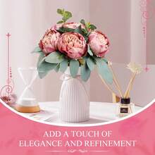 3 Pcs Artificial Roses, Suitable For Wedding Party Decoration, Cake Decoration, Home Living Room Dining Table Decoration, Fake Plants, Autumn Decoration, Room Decoration, Desk Decoration, Garden Decoration And More. - Multicolor - View 2
