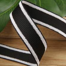 Double-Sided Color Block Diagonal Twill Ribbon DIY Bow Hair Accessories Material Clothing Shoes Hat Gift Box Decoration Double-Sided Striped Woven Tape - Multicolor - View 15