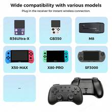 Classic Retro 2.4G Wireless Game Controller, Compatible With SF3000/SF3000HD/SF3500/GB350 Handheld Game Consoles - View 3