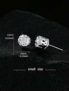 一对时尚百搭的奢华几何耳钉，方形、圆形、扭腰心形、星球环绕等多种造型，男女皆宜，精致优雅，适合作为珠宝礼物和日常佩戴。 - 彩色 - 查看 17