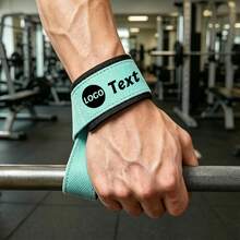 Customizable Adjustable Name Logo Weightlifting Wrist Wraps With Deadlift Wrist Support, Fitness Weightlifting And Sports Wrist Straps With Deadlift Wrist Support - Style B - View 7