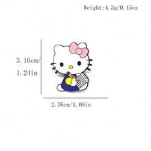 1pc Cute Cartoon Metal Badge Brooch Soft Sweet Cat Alloy Bag Accessory Pin - Multicolor - View 9