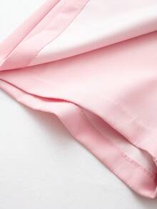 Women's Solid Color Metal Decor Casual Versatile Date Night Skorts Pink Summer - Pink - View 5