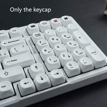 PBT Material White Keycaps, MOA Height, Rounded Shape, Cyrillic Letter Characters, 6.25U Space Bar, Compatible With MX Switches (Keycap Set Only) - View 10