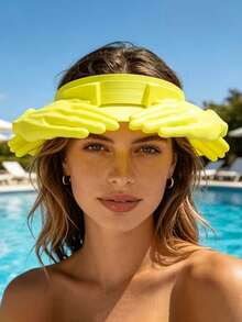 A Creative And Funny Hand Palm-Shaped Sun Hat With An Open Top, A Fun Hand Palm Hair Accessory Design, A Summer Outdoor Hollow Cool Artifact, A Must-Have For Personalized And Funny Photos, A Fashionable And Versatile Accessory - Multicolor - View 1