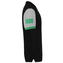 Celtic FC Mens Contrast Sleeves Polo Shirt - Black - View 3