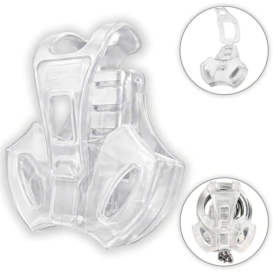 Kampak KW295 High-Strength Polymer Handcuff Case, Handheld Padlock Cover - TRANSPARENT - View 1