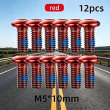 MOTSUV Mountain Bike Disc Brake Screws M5*10MM T25 Torx Fixing Screws Brake Pads Alloy Plated Colorful Anti-Slip Durable Screws Suitable For Bicycle Disc Rotors - Multicolor - View 10