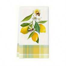 1/2/100pcs Luxury Kitchen Towels, Lemon & Bee Pattern Design, Multiple Sizes Available, Machine Washable, Heat Resistant, Highly Absorbent And Easy To Clean, Suitable For Party Decor, Coffee Table And Home Decoration - Multicolor - View 22
