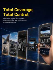 4-Channel 360° Dash Cam, Front/Rear/Left/Right View, 3.16-Inch Screen, Built-In Night Vision, Sensitive Motion Detection Recording, Parking Monitoring, Reverse Assistance, 150mAh Battery - Dash Cam - View 4