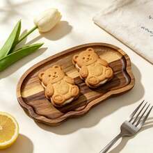 1pc Multifunctional Wooden Tray, Cheese Board, Dessert And Steak Plate, Japanese Style Tray, Suitable For Home, Cafe, Restaurant And Holiday Party - View 10