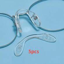 5pcs U-Shaped Silicone One-Piece Eyeglass Nose Pads Set[Includes Storage Box, Screwdriver + Screws]: Comfortable, Reduces Marks, Soft, Non-Slip - Fits Most Eyeglasses - View 4