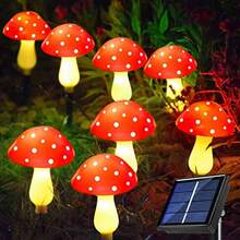 8 Modes Solar Mushroom Garden Lights Waterproof LED Pathway Lights, Cute Outdoor Yard Decor Lamp Auto On/Off For Lawn Patio Walkway - Red Mushroom Lamp - View 14