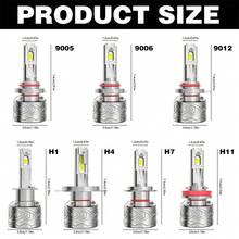 JINGMA 2pcs Ultra Bright LED Headlight Bulbs For Cars,  300000LM, 1000% BRIGHTNESS, 9570 CHIP Car Lighting Upgrade | Aluminum Body, 6500K, Bright CSP Chip New Upgraded Design LED Plug-N-Play Bulbs, Canbus Error-Free, Fit For Cars - /H9/H11/H16 - 查看 2
