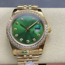 Men Mechanical Watches - Silver-cased Green-plate Stainless Steel -1 - View 2