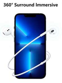 سماعات أذن سلكية متوافقة مع آيباد Lightning/TYPE-C؛ سماعات EarPods سلكية بواجهة Lightning TYPE-C، متوافقة مع آيباد وأندرويد؛ جهاز تحكم عن بعد مدمج للموسيقى والمكالمات الهاتفية والتحكم في مستوى الصوت - مشاهدة 6