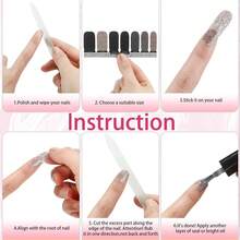 Maitys 336 Piezas 24 Hojas Envoltura Completa Esmalte De Uñas Pegatinas Autoadhesivas Tiras De Uñas De Gel Adhesivos De Arte Con Archivo De Uñas Para Mujeres Decoraciones De Uñas - 1 - Ver 8