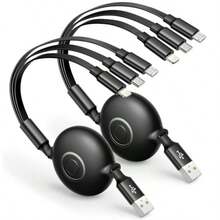 Aioneus 3in1 充電コード 2本セット充電器ケーブル USB Type Cケーブル Micro USBケーブル  14 13 12 Pro Max Mini 11 8 7 6 Galaxy S20 S10 S9 S8 S7 Xperia Android Pixel 5 4 3充電ケーブル   充電器　 - ブラック - チェックする 7
