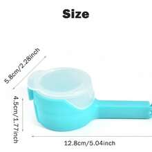 Sealing Food Bag Clip With Spout | Reusable Pour Spout Bag Sealer For Snacks, Cereal & Pet Food - Random Color - 3 Pieces - View 7