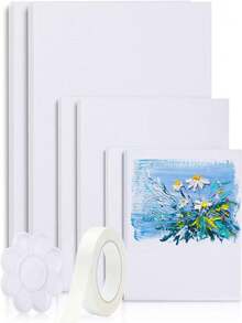 White Canvas Board, Perfect Gift For Acrylic, Oil, Tempera And Watercolor Artists And Painting Enthusiasts, Art Supplies Canvas In Multiple Sizes - Multicolor - View 5