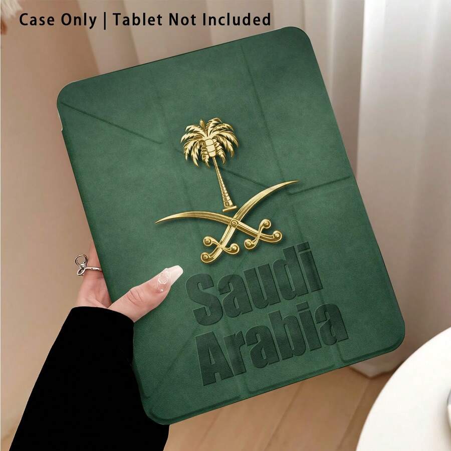 沙烏地阿拉伯王國國徽彩繪效果平板保護殼,相容於 Matepad SE 11/MatePad 11/MatePad 11.5 2025/Pad 8/9/10/X8/X8A/X9/Apple 10th Gen/A16 11th Gen/Air/Pro 11 與 A9 - 款式19 - 查看 1