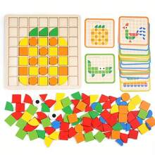 1 Box Mosaic Panel Puzzle, Inspires Children's Imagination, Cultivates Problem-Solving Practical Thinking, Exercises Language Expression And Communication Logic, Develops Cooperation And Sharing Awareness, Deepens Empathy Ability, Perfect Gift For Birthday/Christmas/Halloween - Multicolor - View 6