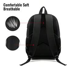 Pixel Art Soccer Player Backpack - Gamer Style School Bag For Boys, Minecrafts Inspired Sports Bookbag For Teens - B - View 4