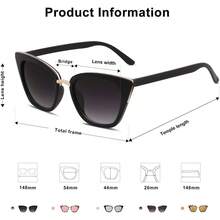 SOJOS SJ2052 - anteojos de sol de diseño de ojo de gato - gris (Negro/Gris) - Ver 4