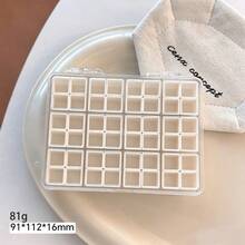 Caja de almacenamiento de mini macaron de color para arte de uñas con divisores extraíbles, organizador de suministros de arte de uñas - Multicolor - Ver 6