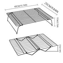 Rejilla de enfriamiento apilable de 1/2/3 niveles, rejilla de alambre de metal antiadherente para hornear, secar galletas, cupcakes, pan, pasteles, bandeja de enfriamiento multicapa para cocina, para hornear, asar, decorar pasteles, galletas, muffins, accesorio de utensilios de repostería - Negro - Ver 7