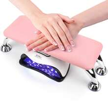 1pc Nail Hand Rest Pad, Suitable For Acrylic Nails, Ultra-Fine Fiber Leather Nail Hand Rest Pad, Soft Hand Pillow Foot Stool, With 4 Stainless Steel Support Frames, Thickened Sponge Nail Pillow, For Nail Artists - PU Nail Armrest - View 12