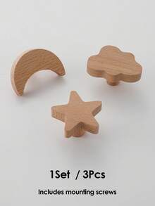 1Set Cute Wooden Animal Furniture Knobs, Natural Wood Cabinet Drawer Pull Handles With Mounting Screws, Woodland & Crawl Animal Design, Decorative Hardware For Kids Room, Nursery, Bedroom, Kitchen, Wardrobe And Cupboard - 1 Set - View 6
