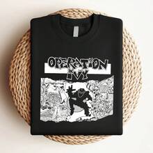 T-shirt imprimé vintage des années 90 pour femmes, T-shirt du groupe Operation Ivy, Small Lookout Records - Noir - Voir 3